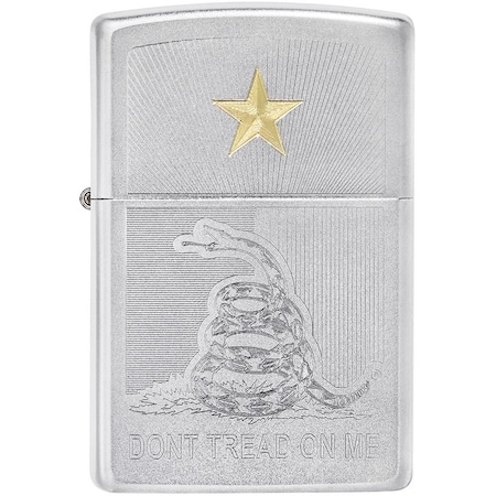 Zippo 2024 Zippo Brushed Chrome Don'T Tread On Me, Old 49309 ZIP-205AE401154